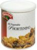 Hannaford all-vegetable shortening Calories