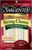 Sargento cheese snacks string mozzarella Calories