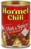 Hormel chili no beans, hot and spicy Calories