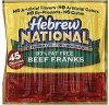Hebrew National franks beef, 97% fat free Calories