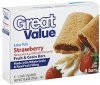 Great Value fruit & grain bars low fat, strawberry Calories