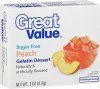 Great Value gelatin dessert sugar free peach Calories