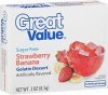 Great Value gelatin dessert sugar free strawberry banana Calories