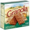 Meijer granola bars crunchy, oats & honey Calories