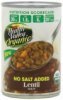 Health Valley organic no salt added lentil soup Calories