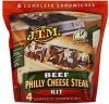 J.T.M. philly cheese steak kit beef Calories