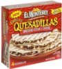 El Monterey quesadillas grilled, shredded steak & cheese Calories