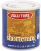 Valu Time shortening pre-creamed Calories