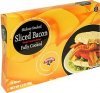Hannaford sliced bacon fully cooked, hickory smoked Calories