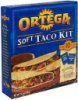 Ortega soft taco kit Calories