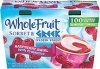 Whole Fruit sorbet & greek frozen yogurt raspberry swirl Calories