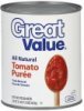 Great Value tomato puree Calories