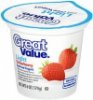 Great Value yogurt light fat free strawberry Calories