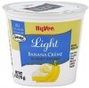 Hy-Vee yogurt nonfat, light, banana creme Calories