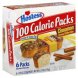 Hostess cinnamon coffee cakes 100 calorie pack Calories