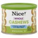 cashews whole, lightly salted with sea salt