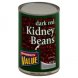 kidney beans dark red