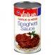 value spaghetti sauce garlic & herb