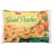 Giant Supermarket sliced peaches yellow cling, sweetened with splenda brand sweetener Calories