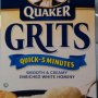 quick grits, enriched white hominy