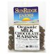 milk chocolate raisins organic