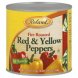 red & yellow peppers fire roasted