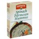 creamy hummus dip mix spinach parmesan