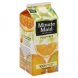 100% juice pulp free, orange
