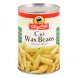 wax beans cut