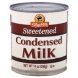 condensed milk sweetened