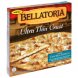 pizza ultra thin crust, garlic chicken alfredo