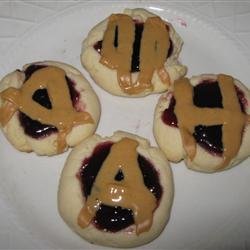 Peanut Butter and Jelly Thumbprint Shortbread Cookies