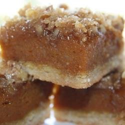 Pumpkin Shortbread Bars