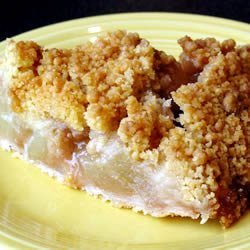 Apple Crunch Pie with Vanilla Sauce