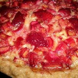 Strawberry Rhubarb Custard Pie