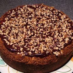 Heavenly Chipped Chocolate and Hazelnut Cheesecake