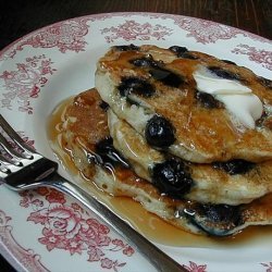 Blueberry Buttermilk Oatmeal Pancakes