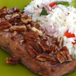 Maple-Pecan Glazed Salmon