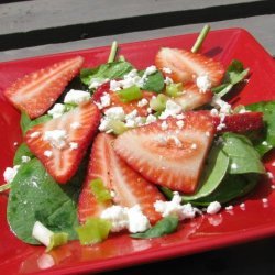 Spinach Salad With Strawberries and Feta Cheese