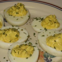 Mango Curry Deviled Eggs