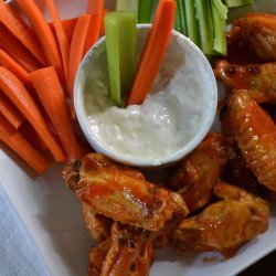 Buffalo Chicken Wings With a Blue Cheese Dip