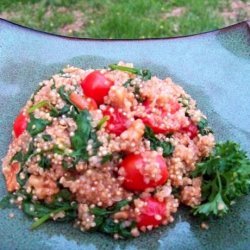 Quinoa, Spinach and Walnut Stir Fry