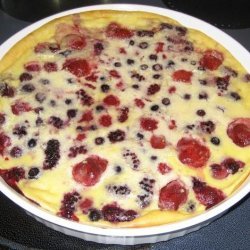 Baked Raspberry Vanilla Pudding