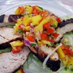 Grilled Lime-Cilantro Chicken With Mango Salsa
