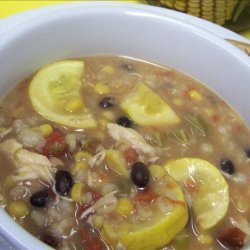 Southwestern Chicken & Barley Soup