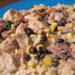 Crock Pot Chicken With Black Beans in Cream Sauce