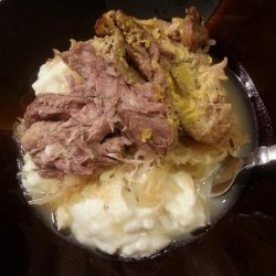 Crock Pot Sauerkraut and Pork Shoulder Roast