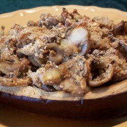 Mushroom Stuffed Eggplant (Aubergine)