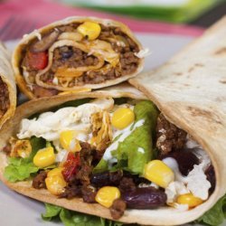 Beef and Bean burrito filling