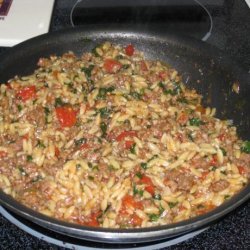 Beef & Orzo Mediterranean Style